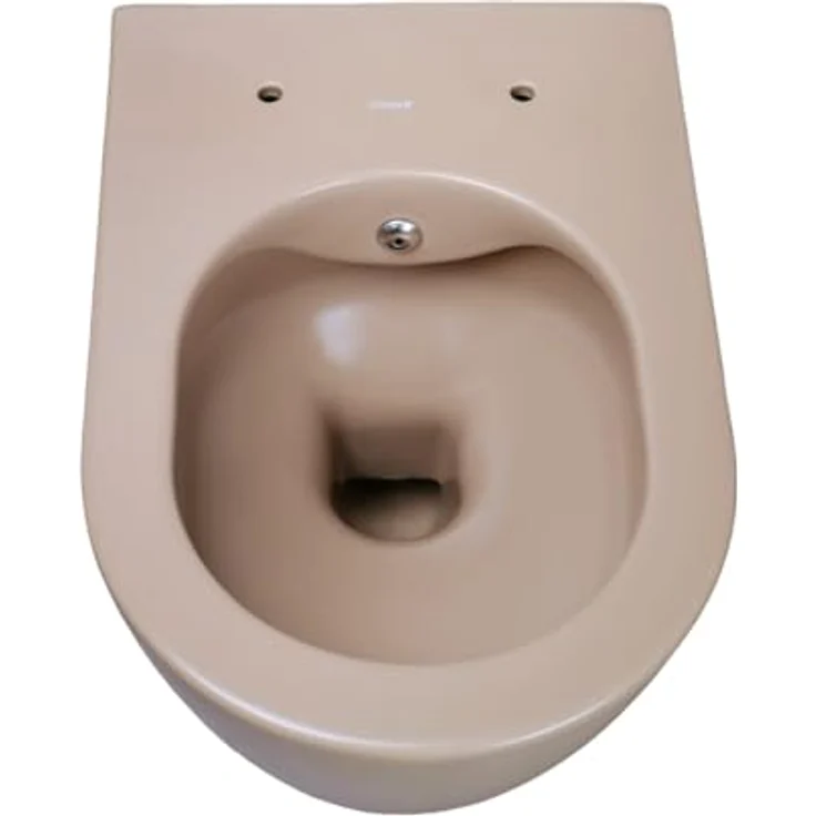 Creavit RimOff Hänge WC, spülrandlos mit Hygiene-Bidetfunktion, Cappuccino matt, 35,5x35x51 cm – Bild 4