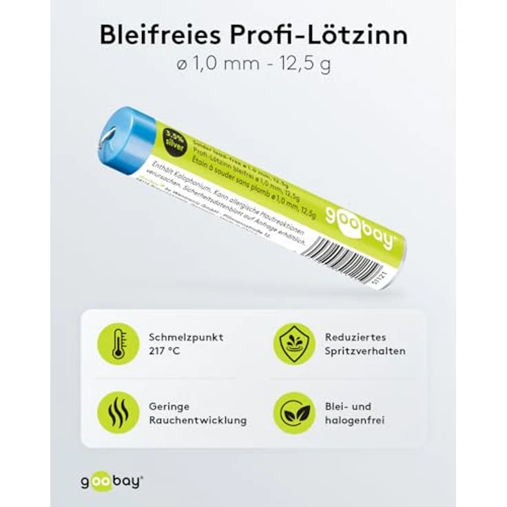 FixPoint Lötzinn ø 1,0mm 12,5g Rolle, bleifrei – Bild 3
