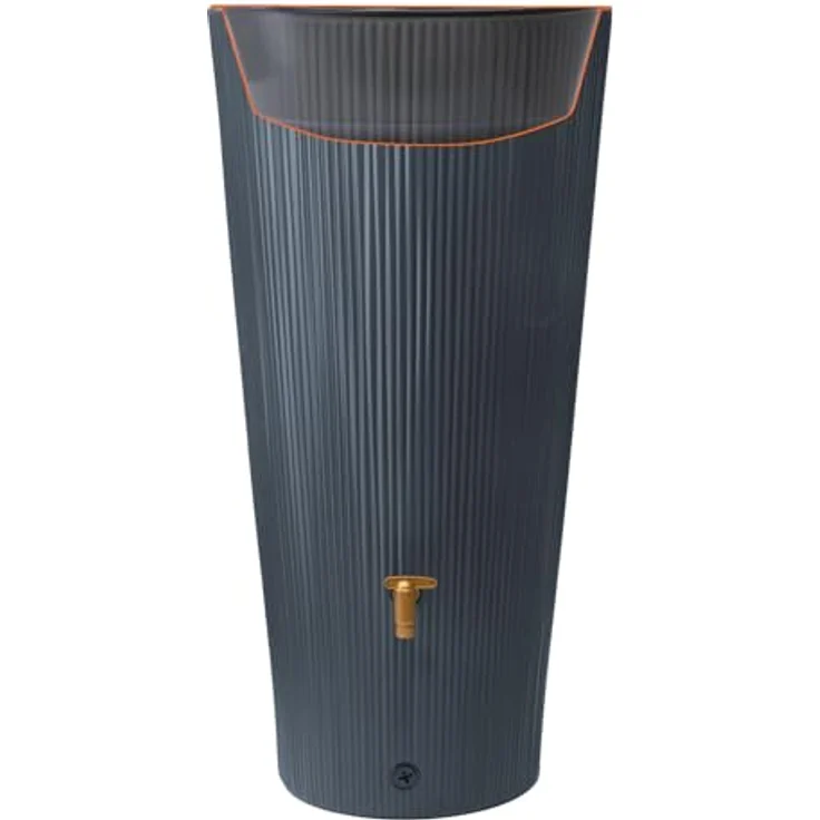 4rain Vaso Decor 2in1 Regentonne 220 Liter Graphite Grey inkl. Pflanzschale - Nachhaltiger Regenspeicher mit individueller Gestaltungsmöglichkeit – Bild 3