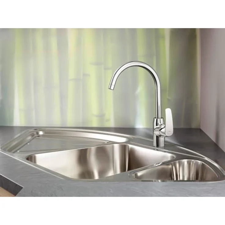 HANSA Hansapinto Spültisch-Einhand-Einlochbatterie, 213 mm Ausladung, 120° schwenkbar, 12 l/min Durchflussmenge – Bild 5