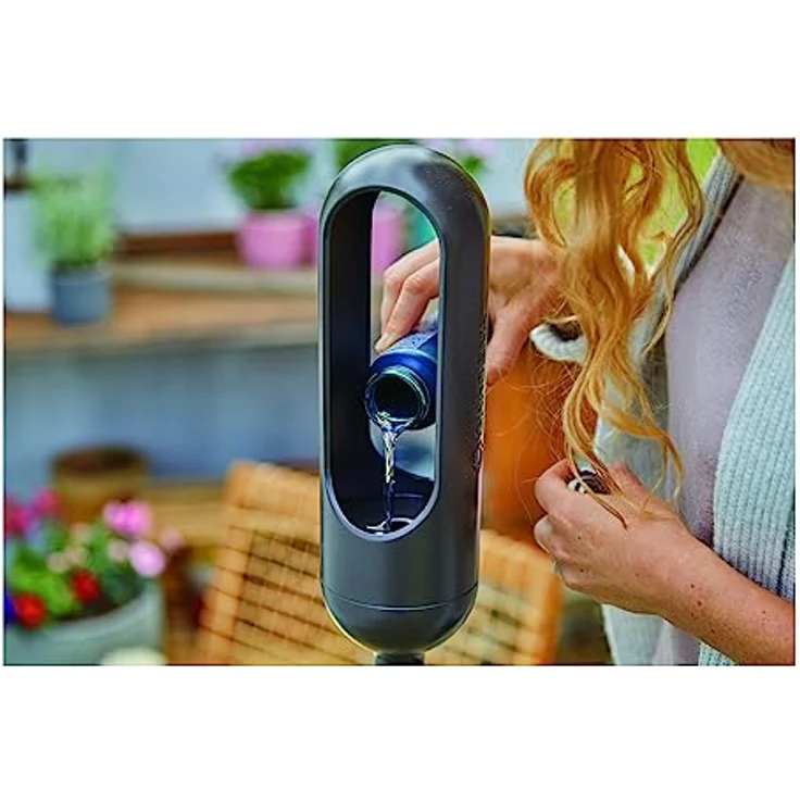 GARDENA Stiel 11360-30 ClickUp! Fackel inkl. - Stimmungsvolles Leuchten, Hochwertiges Edelstahlblech, Ø 10 cm, Höhe: 36,3 cm, gebogenes Blech (Edelstahl) – Bild 3