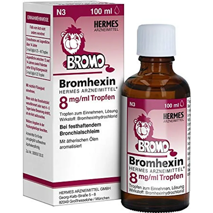 BROMHEXIN Hermes Arzneimittel 8 mg/ml Tropfen 100 ml