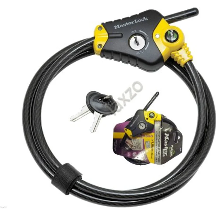 Master Lock 8433EURD Verstellbares Kabelschloss mit Schüsselschloss [Kabel einstellbar von 30 cm bis 1,8 m] [Python] - Ideal für Sportausrüstung, Werkzeuge und Gartenmöbel – Bild 2