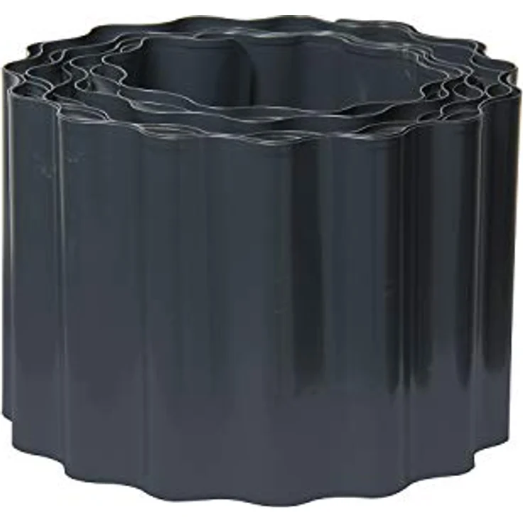 bellissa Rasenkante Welle Anthrazit 14 cm x 500 cm x 0,5 cm – Bild 2
