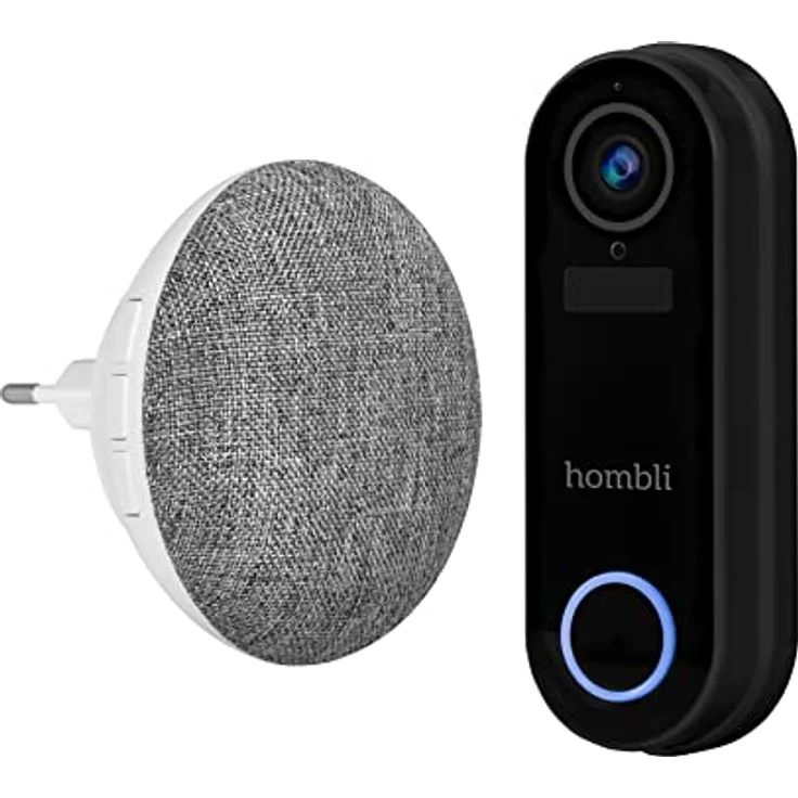 Hombli Smart Funk Türklingel mit Chime 2 mit Gegensprechfunktion | 140° Winkel Kamera mit HD 1080p Video | Bewegungserfassung & Nachtsicht | 2,4GHz WLAN | MicroSD, Cloud Speicher | IP65 Wasserschutz – Bild 2