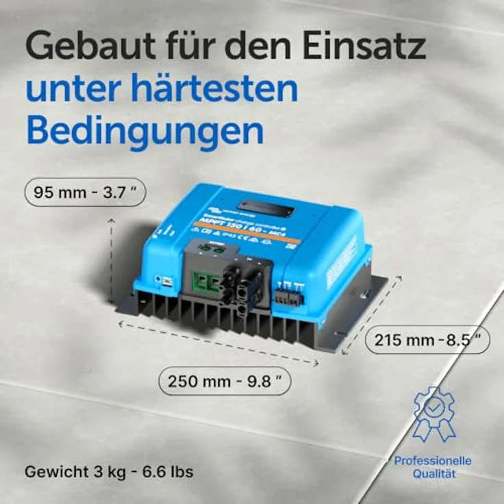 Victron Energy SmartSolar MPPT 150/60, leistungsstarker Solar-Laderegler mit über 98% Wirkungsgrad, Echtzeit-Datenanzeige und acht vorprogrammierten Ladealgorithmen – Bild 3