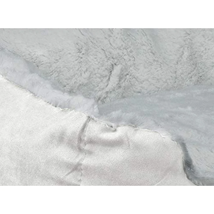 Beeztees Plüschbett Baboo L: 48 cm B: 37 cm H: 18 cm grau-weiss – Bild 4