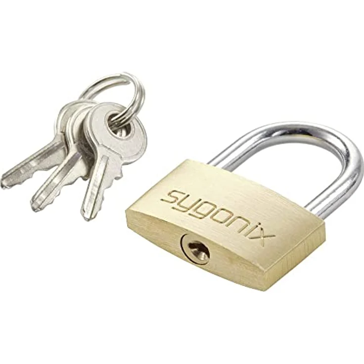 Sygonix Vorhängeschloss Sygonix SY-5045288 29.8 mm verschieden schließend Go, aus korrosionsbeständigem Messing, inkl. 3 Schlüssel – Bild 2
