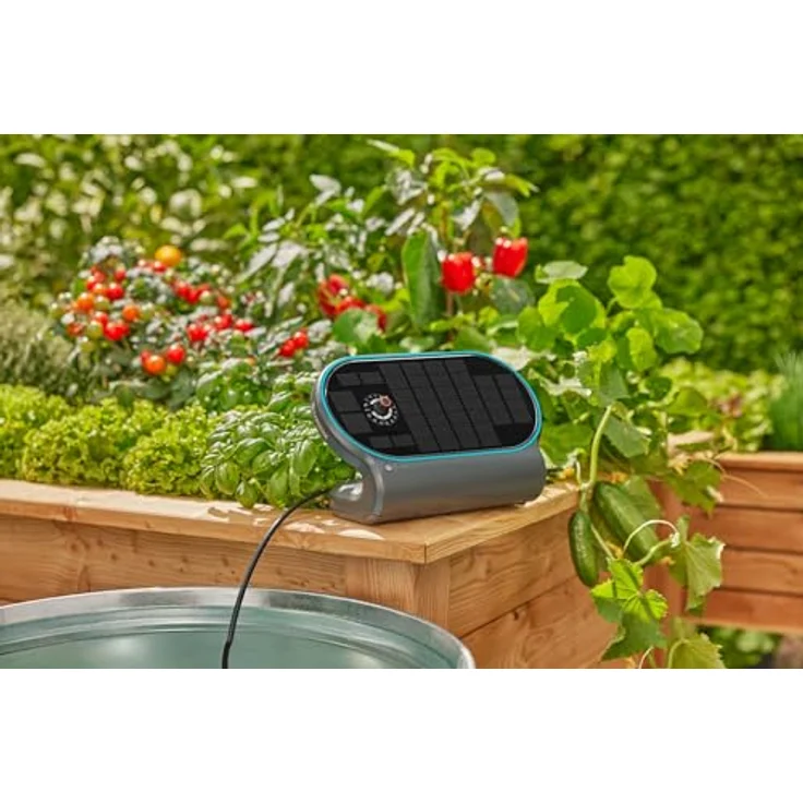 Gardena AquaBloom L, Solarbetriebener Bewässerungscomputer für 30 Pflanzen, sofort einsatzbereit, 14 vorprogrammierte Zeitpläne – Bild 5