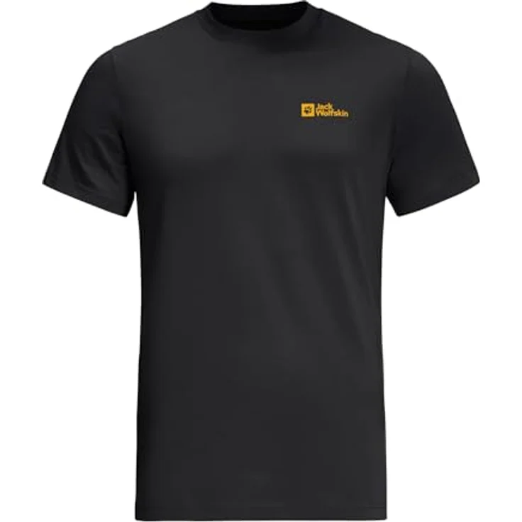 Jack Wolfskin Essential T M Herren Shirt, atmungsaktives Organic Cotton, Schwarz, Größe S – Bild 5