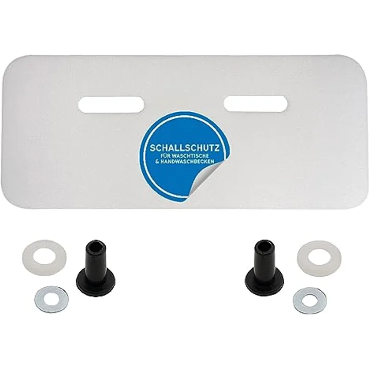 kör4u Schallschutzset für Waschbecken bis 550 mm, Komplettset für Handwaschbecken und Waschtische, Schallschutzmatte