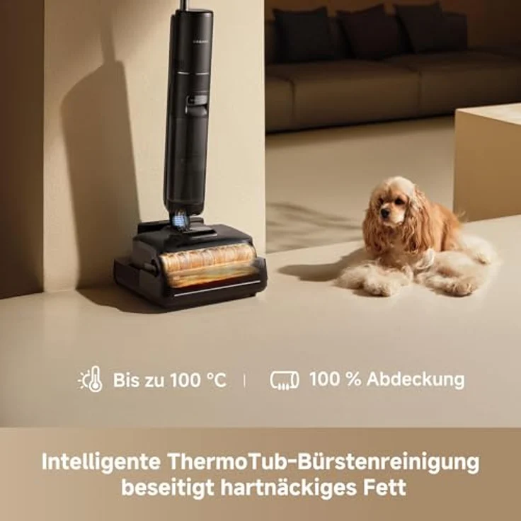 dreame H15 Pro FoamWash Nass- und Trockensauger, gezielte Schaumreinigung, intelligente Dosierung, KI-Roboterarm 2.0, TangleCut 2.0, 100 °C Bürstenreinigung, 60 Minuten Laufzeit – Bild 5