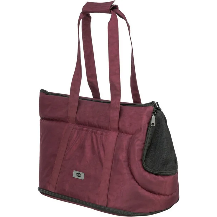 TRIXIE Transporttasche Riva, Tiertransporttasche für Hunde und Katzen bis 7 kg, mit atmungsaktiven Netz-Einsätzen, 26 × 30 × 45 cm