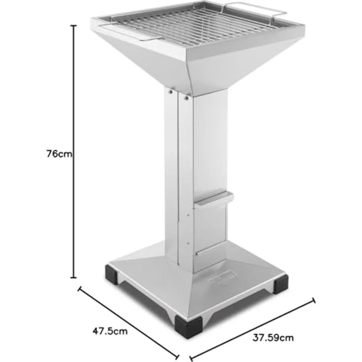 Thüros T2 Säulengrill mit Standfuß (TKE35) Holzkohlegrill, für 4-5 Personen, Grillfläche 35 x 35 cm – Bild 4