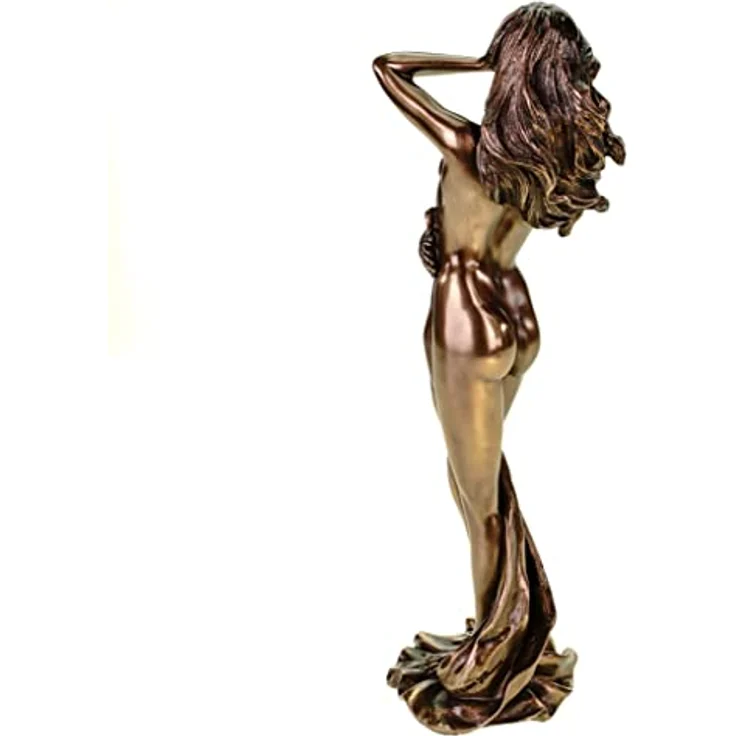 Weiblicher Akt Frau läßt ihr Tuch langsam runtersinken Figur Skulptur – Bild 7