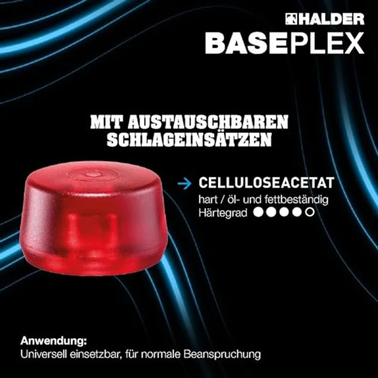 BASEPLEX-Schonhämmer, mit Zinkdruckguss-Gehäuse und Holzstiel | Ø=30 mm | 3968.030 – Bild 6