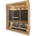 Tylö Infrarotkabine Tylösand T825H Schwarz IR-Wärmekabine mit WLAN, 2000 Watt, Sprachsteuerung, RGBW Farblicht-Funktion