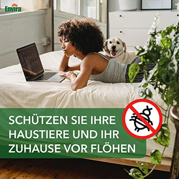 Envira Floh-Spray - Anti Flohmittel für die Wohnung 3X 2L + 2L Drucksprüher - Umgebungsspray, Mittel gegen Flöhe - Geruchlos & Auf Wasserbasis – Bild 5