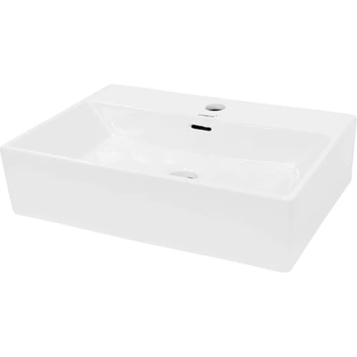 ECD Germany Waschbecken 510 x 360 x 130 mm Keramik Weiß – Bild 2