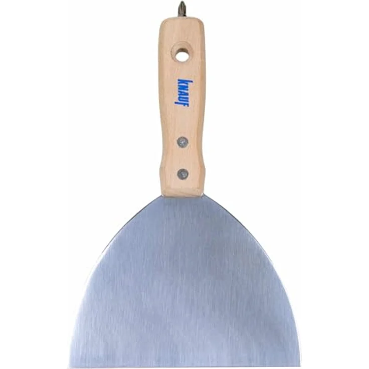 Knauf Schraubgriff-Spachtel mit Bit zum Spachteln von Fugen, 15-cm breit, rostfrei ? Bit-Spachtel zum Verspachteln von Spachtelmasse und Schrauben von Gipskarton-Platten - Gipsfaser-Platten – Bild 2
