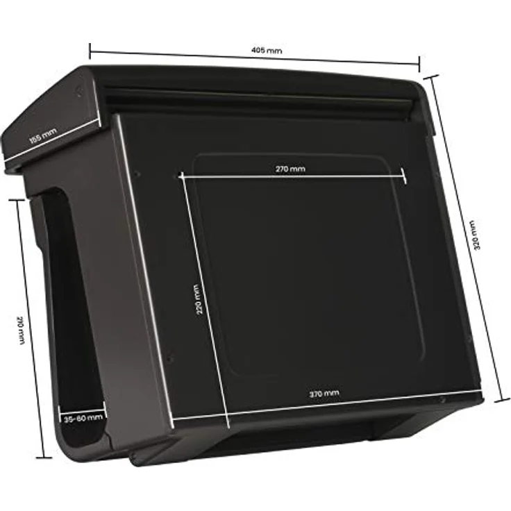 BURG-WÄCHTER Briefkasten in Matt-Optik, A4 Einwurf-Format, Kunststoff, Bremen 885 BR, Braun – Bild 8