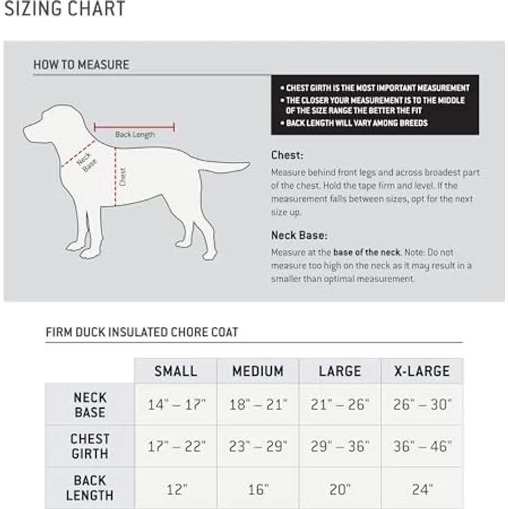 Carhartt Chore Hundemantel für Hunde, M, wasserabweisender Baumwoll-Canvas, gefüttert mit Nylon und Polyester, anpassbare Passform – Bild 5