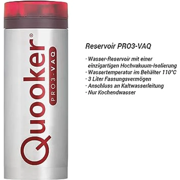 QUOOKER Fusion Round Küchenarmatur mit PRO3 Reservoir, schwarz, sofort 3 Liter kochendes Wasser, inkl. 7 Jahre Garantie – Bild 3