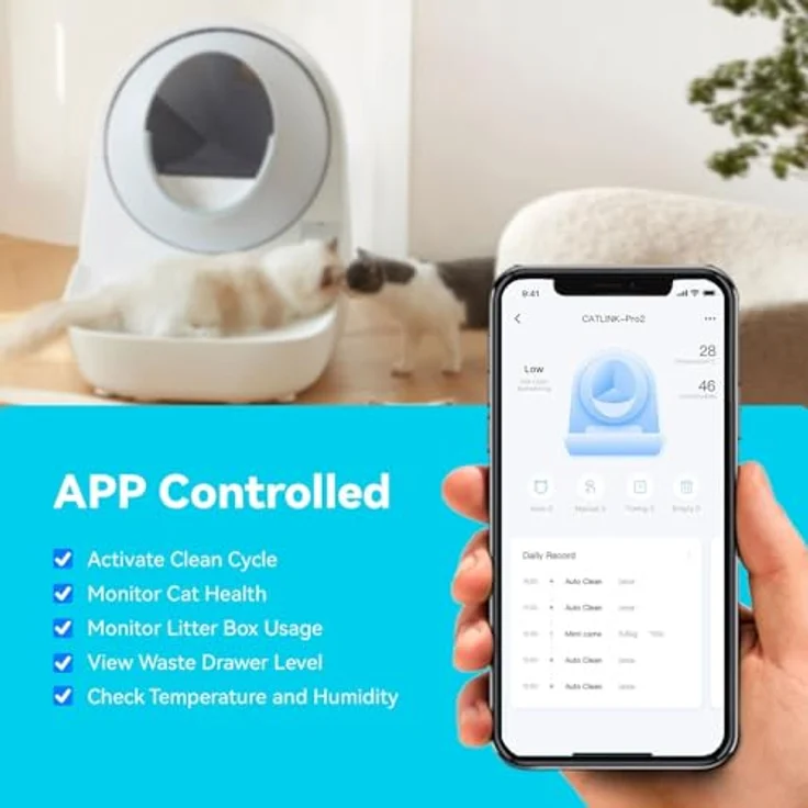 Catlink Intelligente selbstreinigende Katzentoilette Pro-X Luxury Version (Selbstreinigendes Katzenklo), Katzenklo – Bild 7