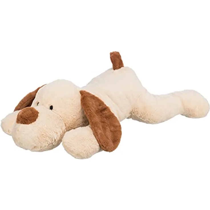 TRIXIE geräuschloser und beruhigender Ankuschelhund Benny aus Plüsch für Welpen, Hundespielzeug, Kuscheltier, 75 cm - 36980