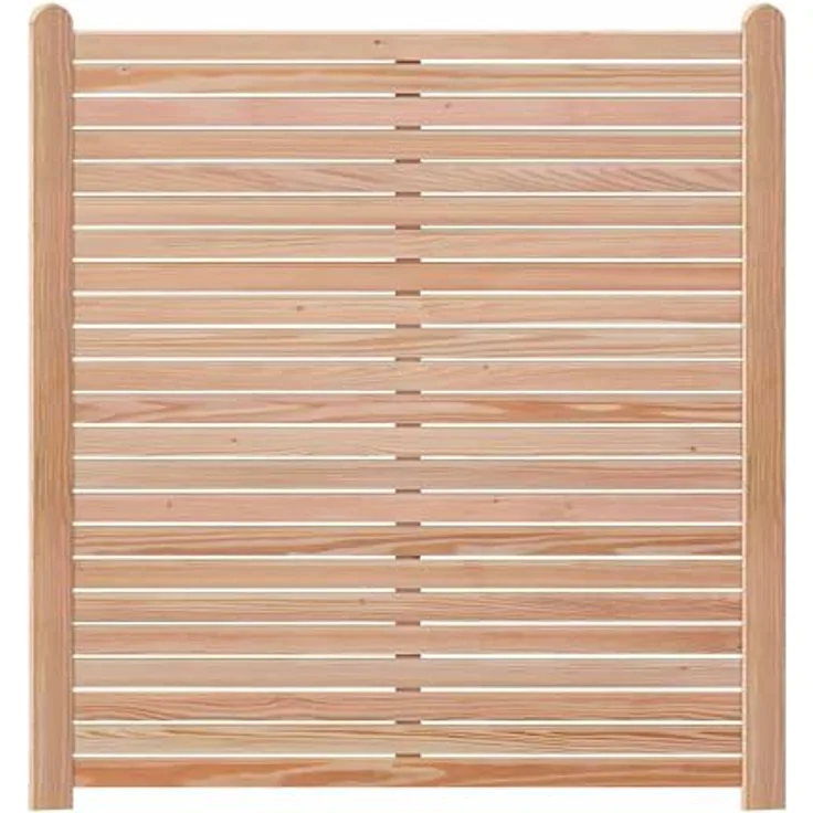 Endorphin Rhombus-Sichtschutzzaun Lärche, 5 Elemente 180x180cm & 6 Holz-Pfosten 9x9x190cm, witterungsbeständig und DIY-Montage