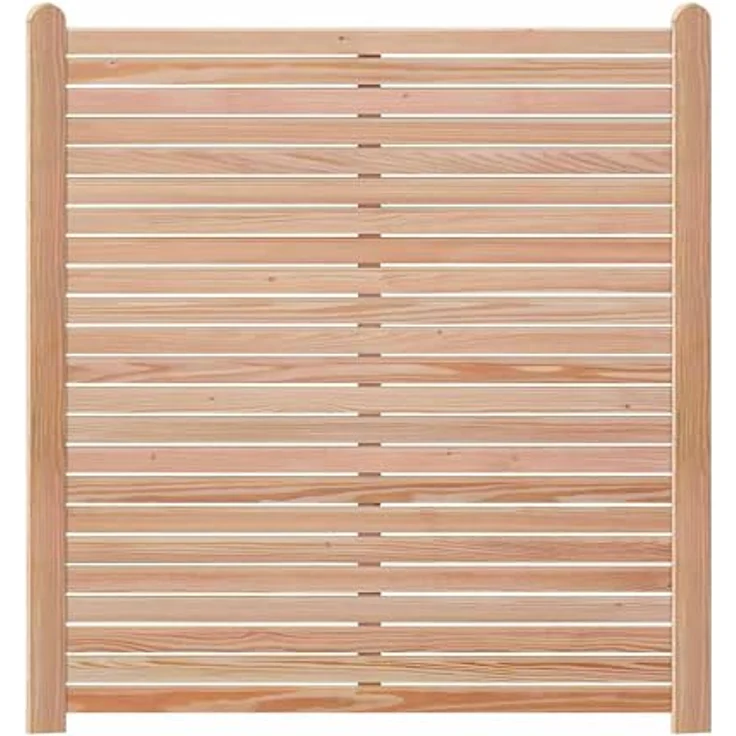 Endorphin Rhombus-Sichtschutzzaun Lärche, 5 Elemente 180x180cm & 6 Holz-Pfosten 9x9x190cm, witterungsbeständig und DIY-Montage – Bild 1