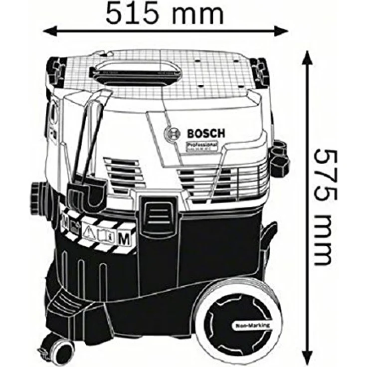 Bosch Professional Nass-/Trockensauger GAS 35 M AFC, Staubklasse M, automatische Filterreinigung, 1380W, 254 mbar, blau – Bild 5