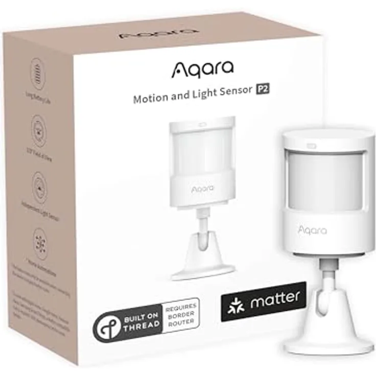 Aqara Bewegungsmelder Aqara Bewegungs- und Lichtsensor P2, Matter, Thread, Bluetooth 5.0