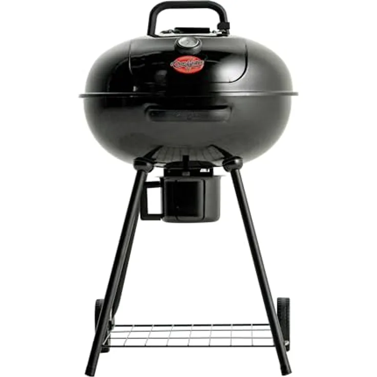 Kamado Joe Char-Griller Kettle 57 cm, Holzkohlegrill mit porzellanbeschichtetem Deckel und EasyDump™ Aschewanne