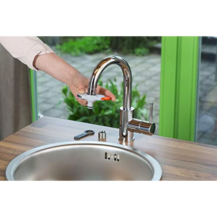 GARDENA Hahnverbinder für Indoor- Wasserhähne Hahnverbinder Kunststoff T-Stück 3/4" Außengewinde kompatibel mit allen gängigen Wasserhähnen mit M 24 x 1 Innen- und M 22 x 1 Außengewinde – Bild 8