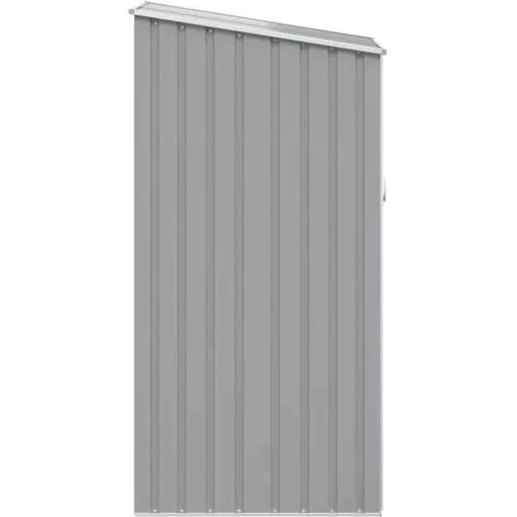 vidaXL Gerätehaus Grau 87x98x159 cm Verzinkter Stahl, ideal zur Aufbewahrung von Gartenwerkzeugen und -möbeln – Bild 5
