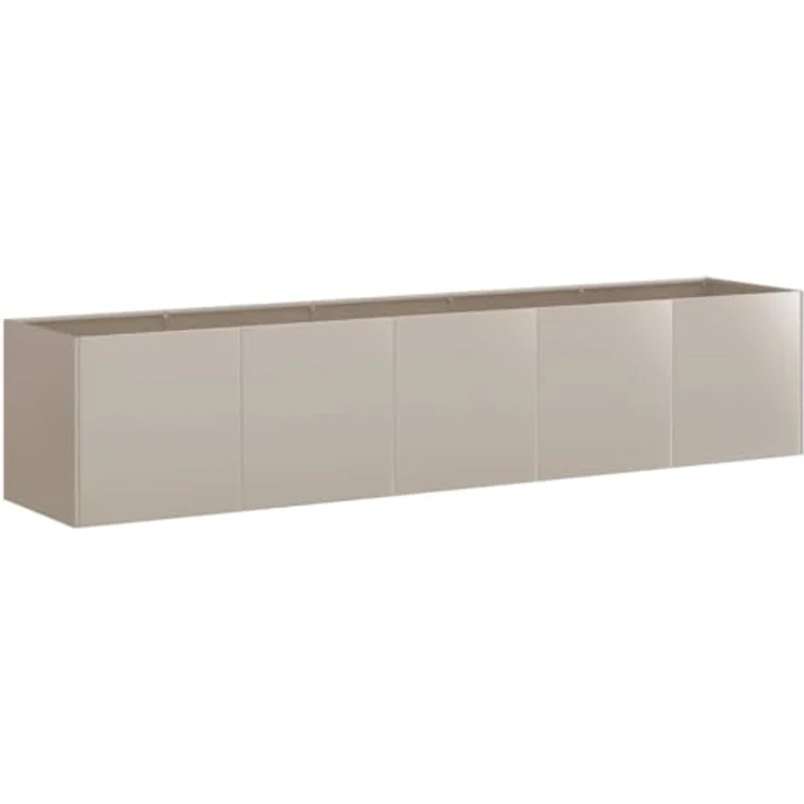 vidaXL Pflanzkübel Rostig 200x40x40 cm Wetterfester Stahl, Garten-Garten-Pflanzgefäß, Hochbeet - Brauner Stahl – Bild 4