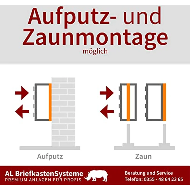 3er Briefkasten Anthrazit Anlage 3 Fach Wandbriefkasten Postkasten Ausführung 3 – Bild 4