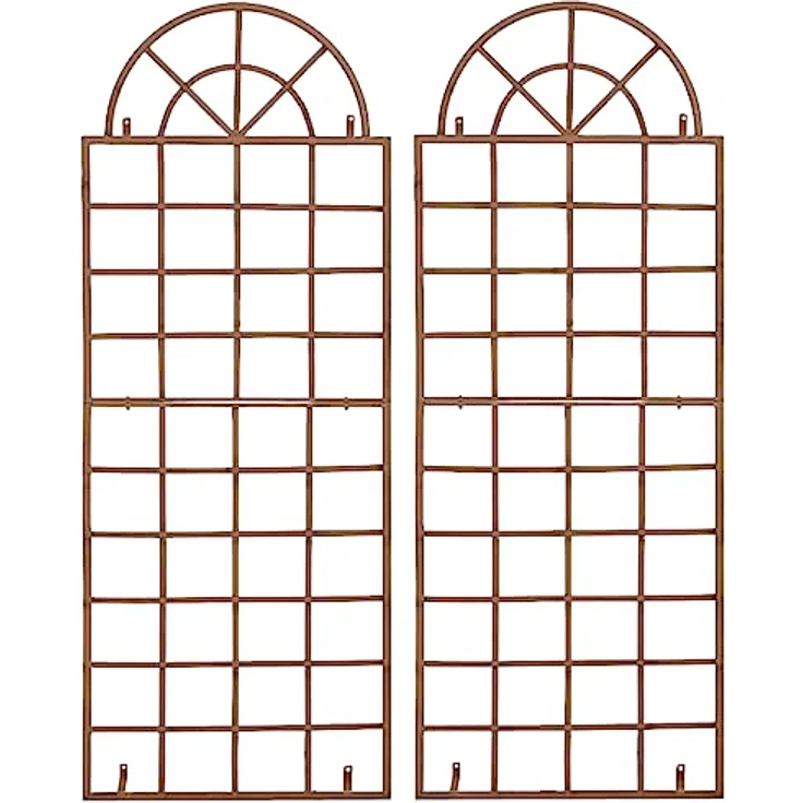 CLP Rankhilfe Viva, 2 St., 2er Set, aus Eisen zur Wandbefestigung, antike Patina, 180 cm x 70 cm, stabil & handgefertigt – Bild 2