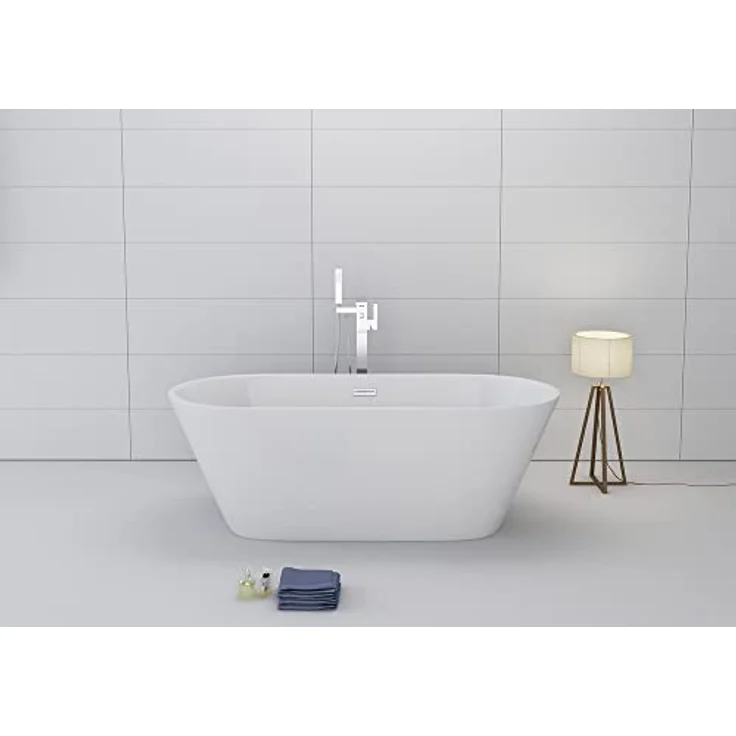Jet-Line Lausanne II Design Badewanne | Freistehend | weiss | Acryl | Doppelwand | inkl. Zubehör | Maße: ca. 170 x 80 x 58 cm | Füllmenge: ca 204 Liter – Bild 2