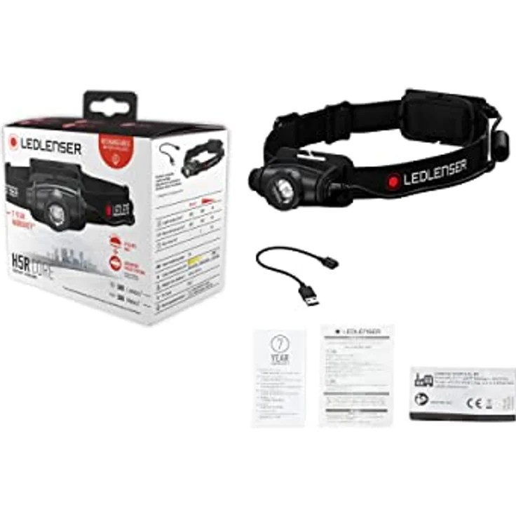 Ledlenser H5R Core, Stirnlampe mit 500 lm, wetterfest, stufenlos dimmbar, Batteriestatusanzeige – Bild 7