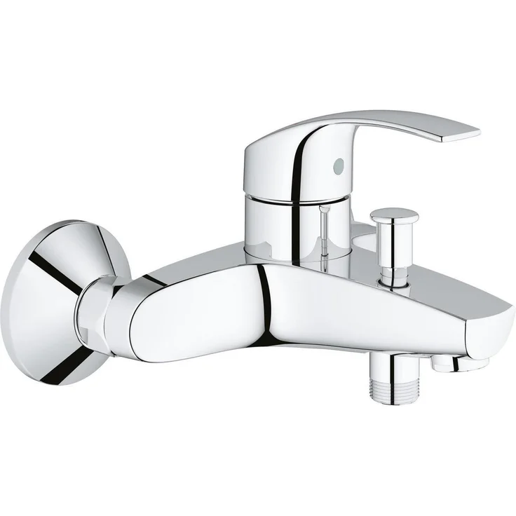 Grohe Eurosmart Einhand-Wannenbatterie, mit integriertem Temperaturbegrenzer und Grohe SilkMove Kartusche, chrom – Bild 1