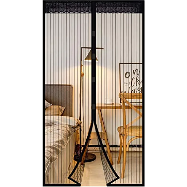 Magnet Fliegengitter Tür Insektenschutz 100x220 cm Magnetischer Fliegenvorhang Moskitonetz Automatisches Schließen Insektenschutz Pefekt für Balkontür Kellertür Terrassentür Klebemontage ohne Bohren
