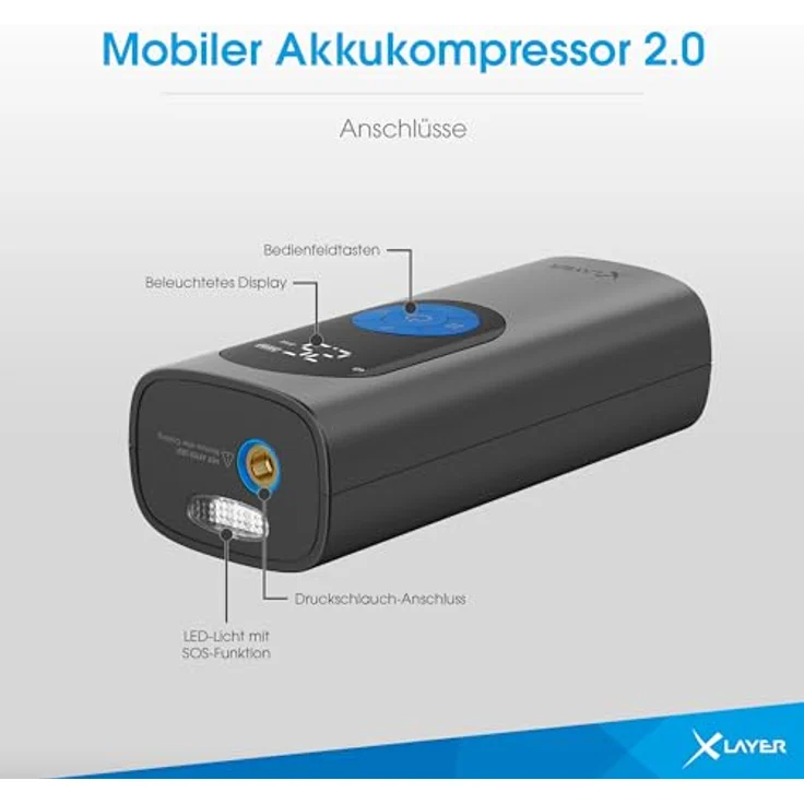 XLayer 220179, Kompressor, Mobile Akkukompressor 2.0 (10 Bar) – Bild 6