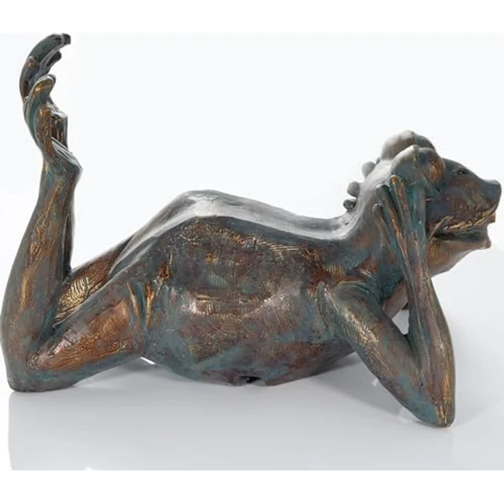 Esotec Wasserspeier-Figur Frosch, Teichfigur aus wetterfestem Kunststein, mit Schlauch für Wasserdurchfluss 300 l/h, ca. 340 x 210 x 235 mm – Bild 3