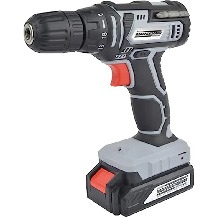 MANNESMANN 17685 Akku Bohrschrauber 20 V 1,3 Ah 650 U-min 10 mm Durchmesser inklusive 2 Akkus – Bild 2