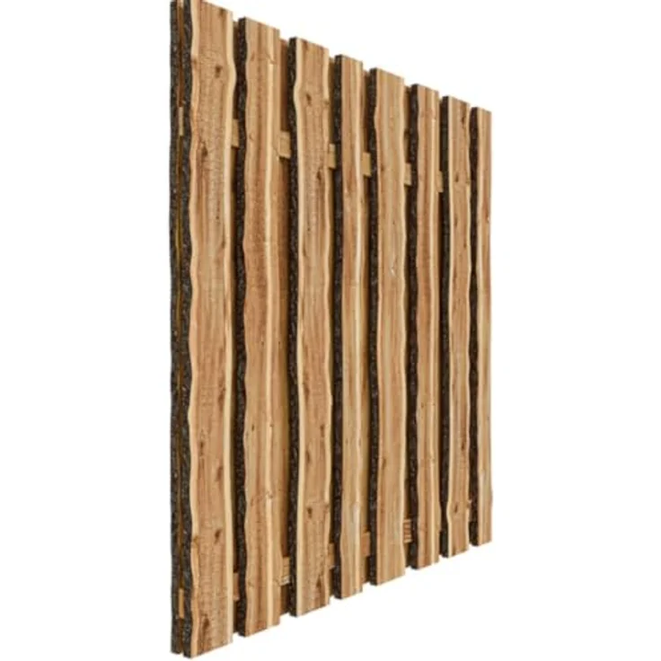 WOODTEX Sichtschutzzaun Lärche 180x180 cm, kesseldruckimprägniert, rustikale Optik, wetterbeständig, einfacher Montage Bausatz – Bild 1
