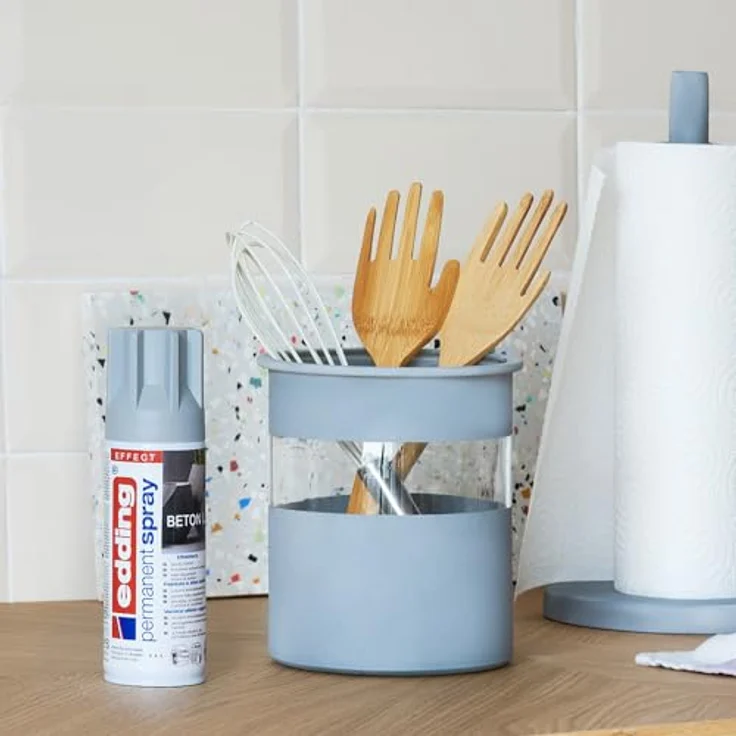 edding Sprühfarbe 5200 Permanentspray Betoneffekt, Seidenmatt, 200ml, witterungsbeständig und kratzfest – Bild 3