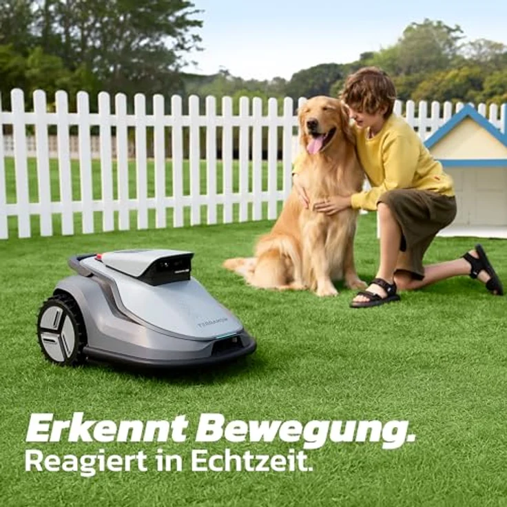 interpick Terramow V1000, Mähroboter ohne Begrenzungskabel mit KI-Bilderkennung und Hinderniserkennung, für Gärten bis 1200m² – Bild 4