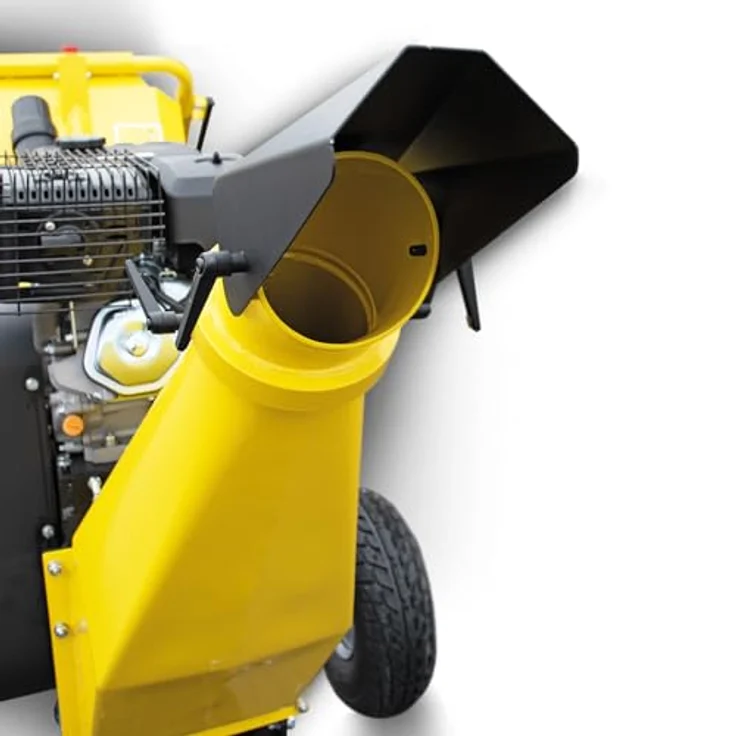 BAMATO Häcksler HACK-120, 15 cm max. Astdurchmesser, 9 kW Benzinmotor mit E-Start, Luftbereifung und Abdeckplane – Bild 5